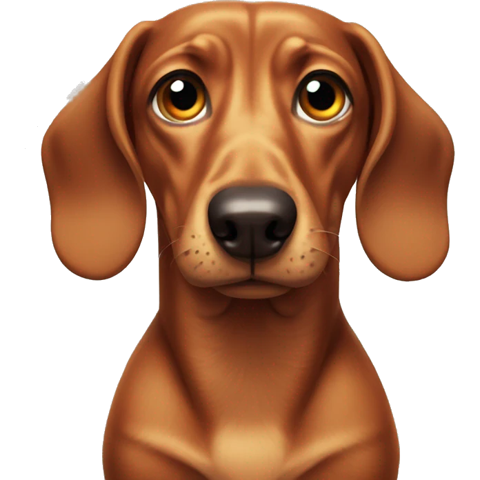 Angry looking dachshund emoji