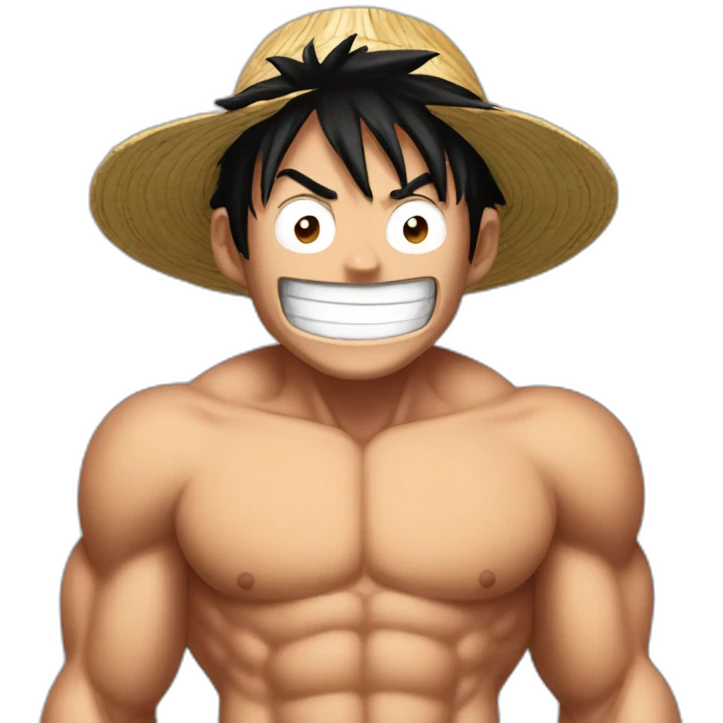 Luffy musclé emoji