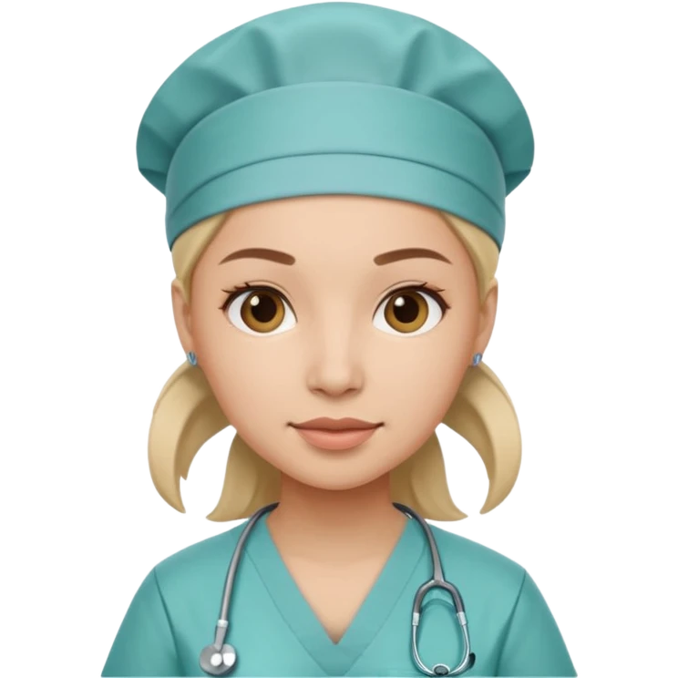 A smart female surgeon emoji