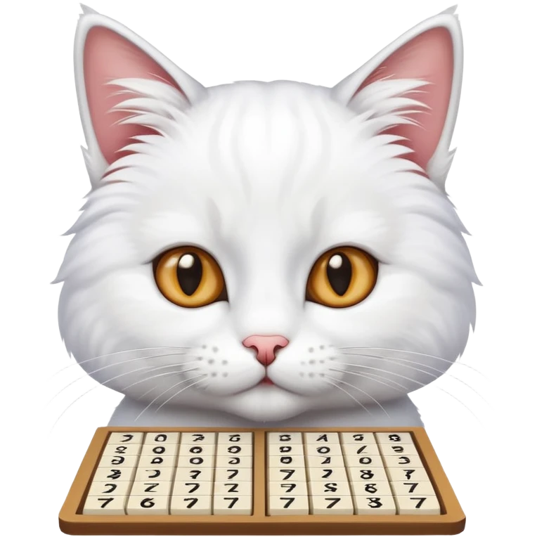 cat playing sudoku emoji