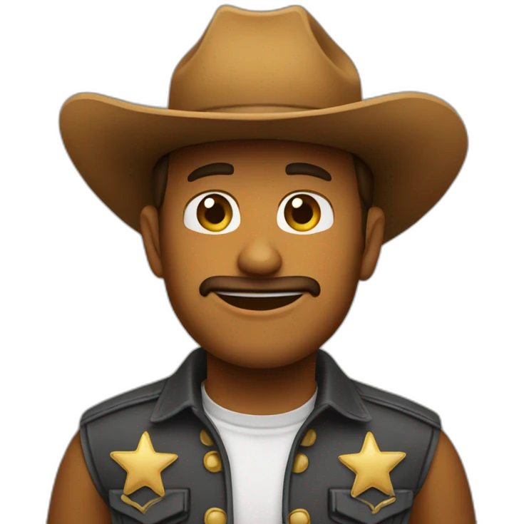cowboy send bye emoji