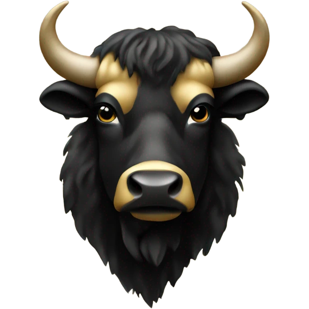 A black and gold Colorado buffalo emoji