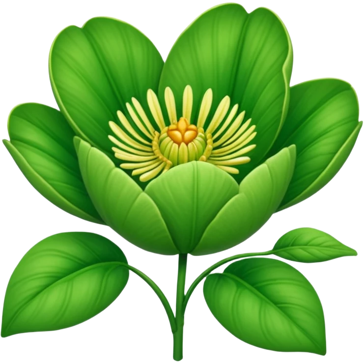 Fleur monoï verte emoji