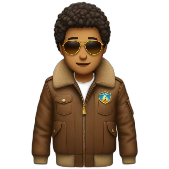 Brown aviator jacket emoji