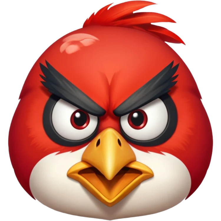 the killer angry bird red emoji