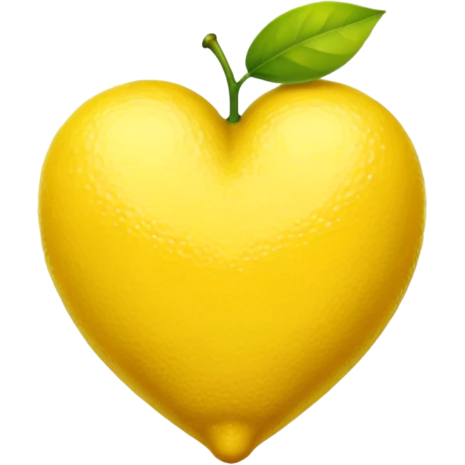 Realistic lemon heart emoji