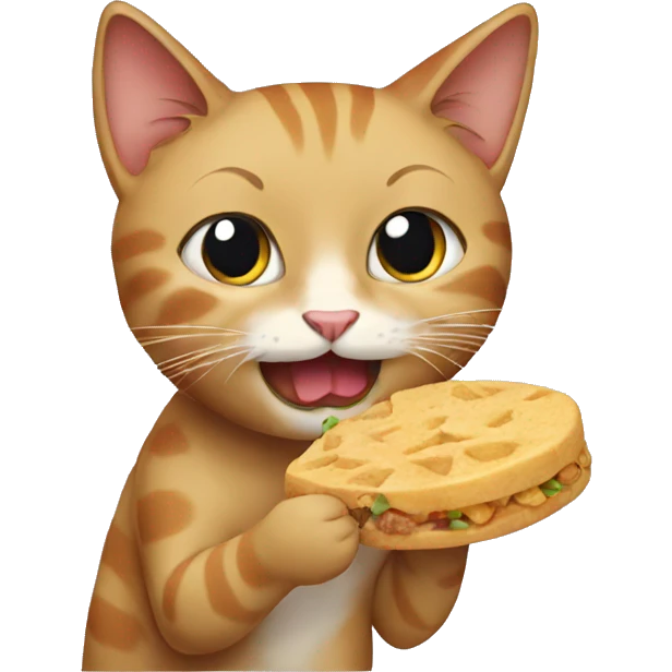 cat eating emoji