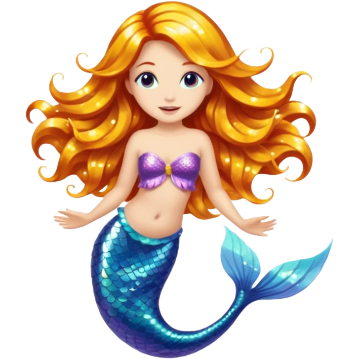 Glitter mermaid emoji
