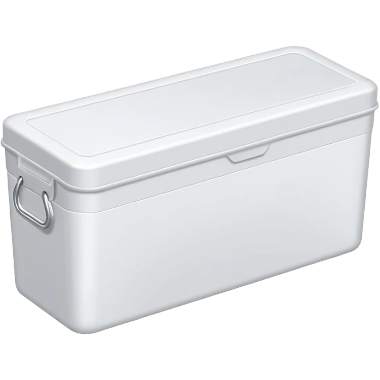 White long thin plastic box for a cable  emoji