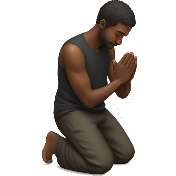 man on his knees praying emoji