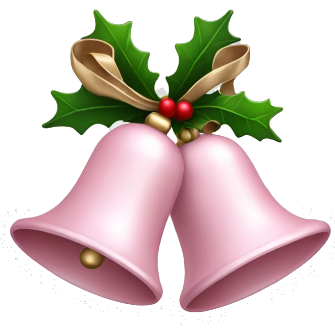 Light pink Christmas bells  emoji