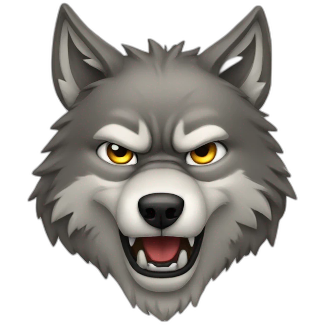 angry wolf emoji
