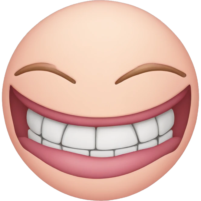 fake smile no lips with dimples emoji