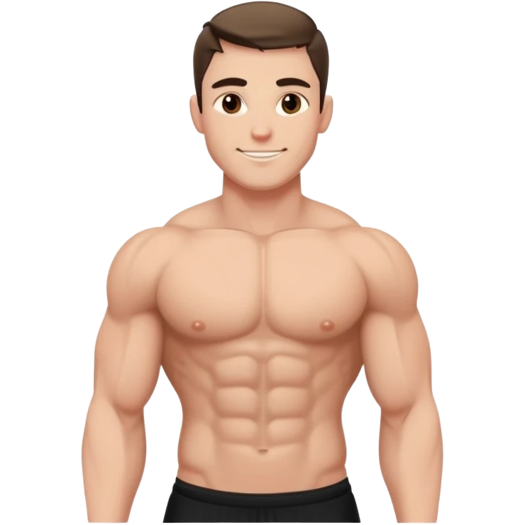 Сексуальный мужчина торс качок мягкая улыбка темная одежда emoji