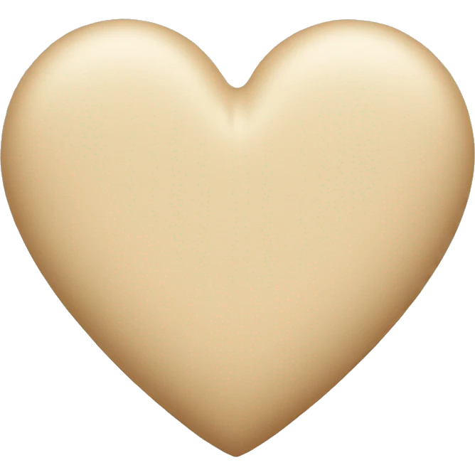 beige heart  emoji