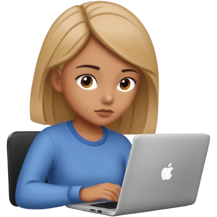 girl working on laptop computer emoji