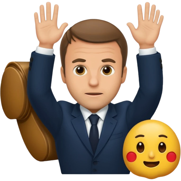 Macron entrain de faire caca emoji