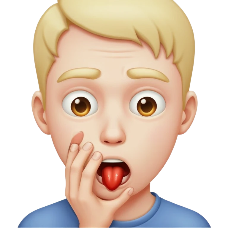 Person chocking himself  emoji