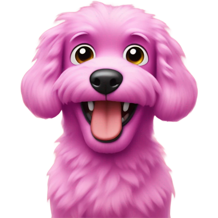 Pink dog eating takis emoji