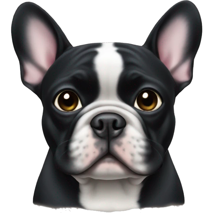 black french bulldog  emoji
