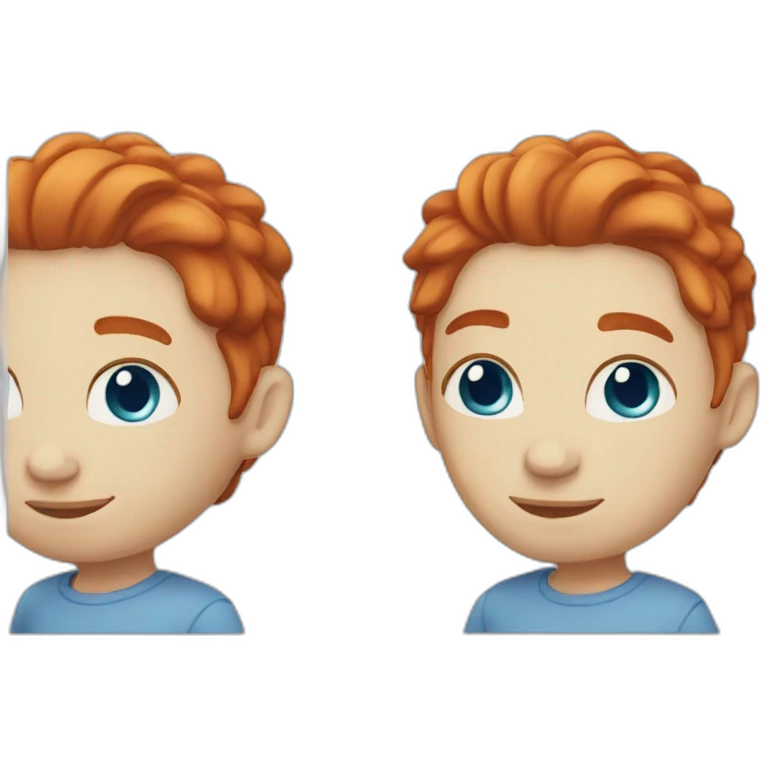 Red hair blue eyes white skin wink emoji