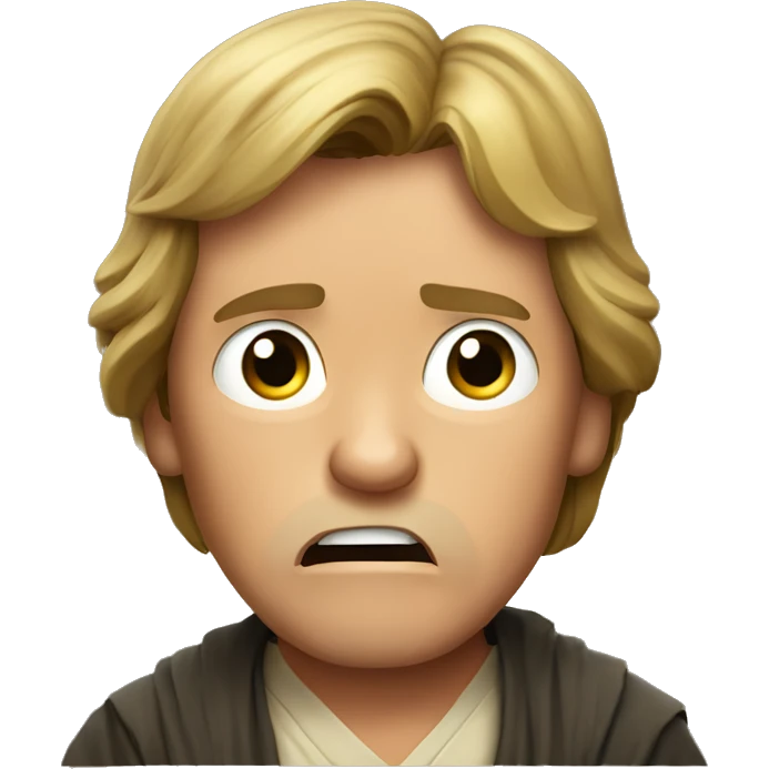 Scared Luke skywalker emoji