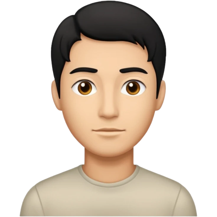 cabelo liso homen emoji