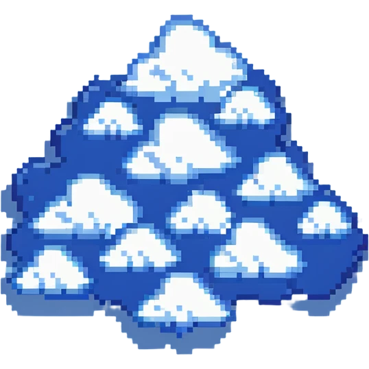 pixel art clouds with blue sky background emoji