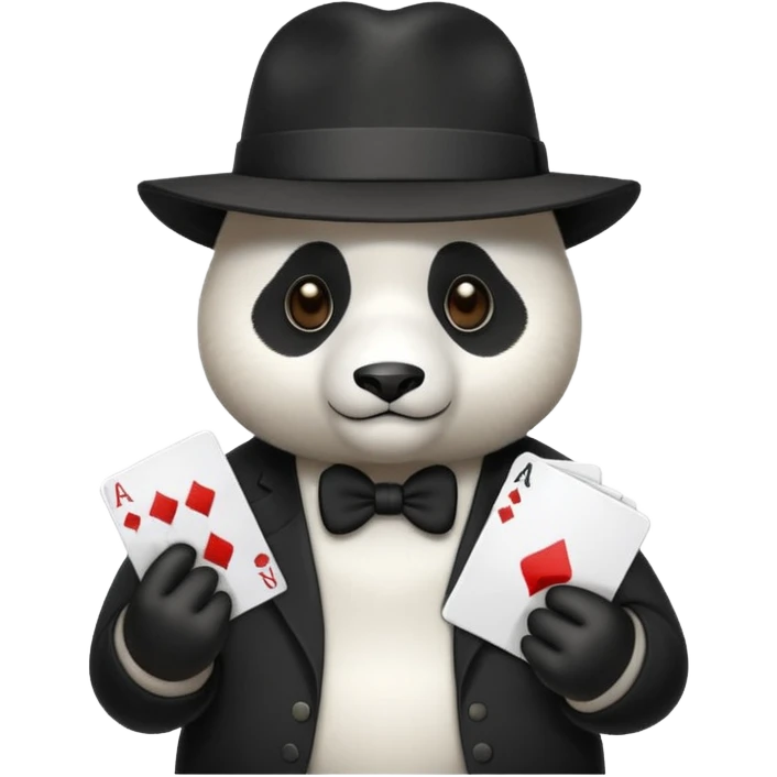 Panda gambling  emoji