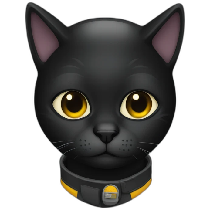 black cat that is a pilot emoji
