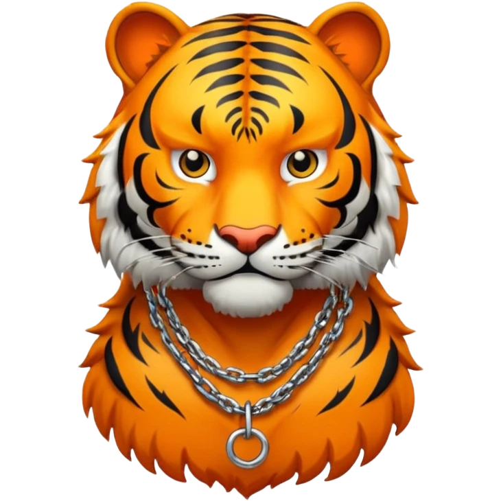 Tiger with gold chains  emoji