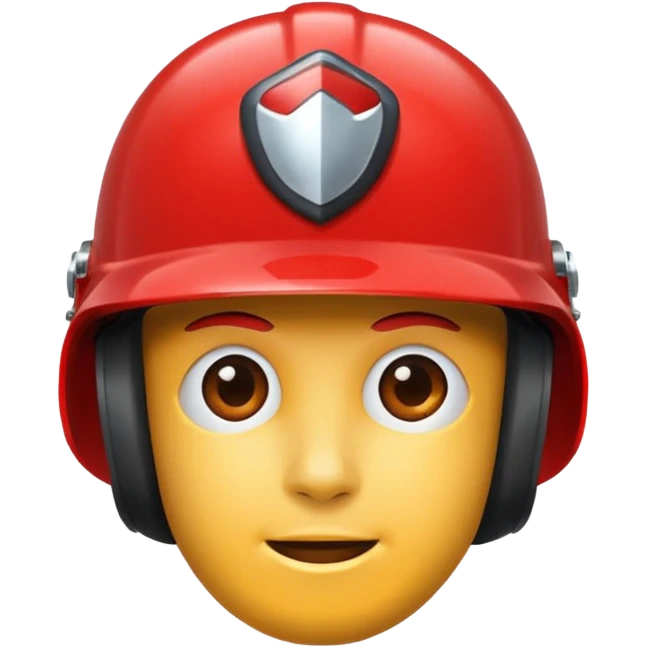 сделай красную каску emoji