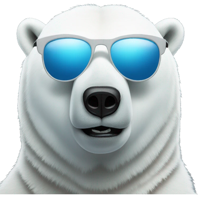 polar bear with sunglasses  emoji