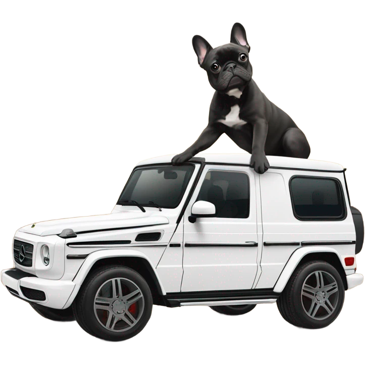G wagon with french bulldog emoji