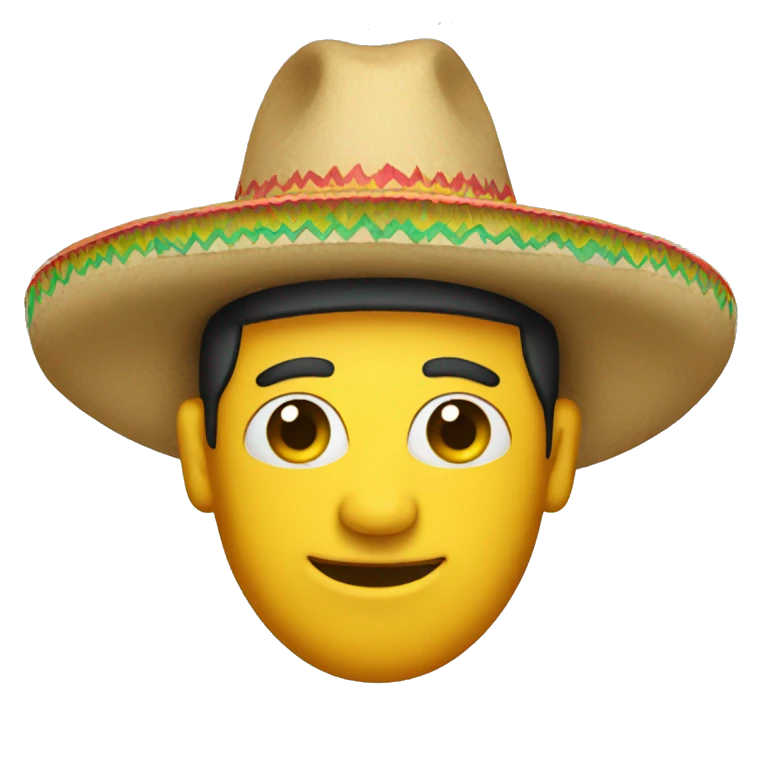 Wearing a sombrero  emoji