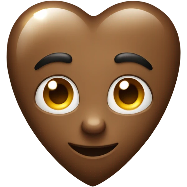Shiny brown heart  emoji