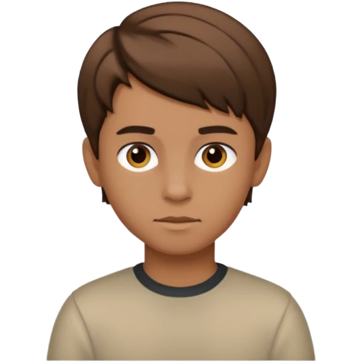 Niño con el pelo divido en dos emoji