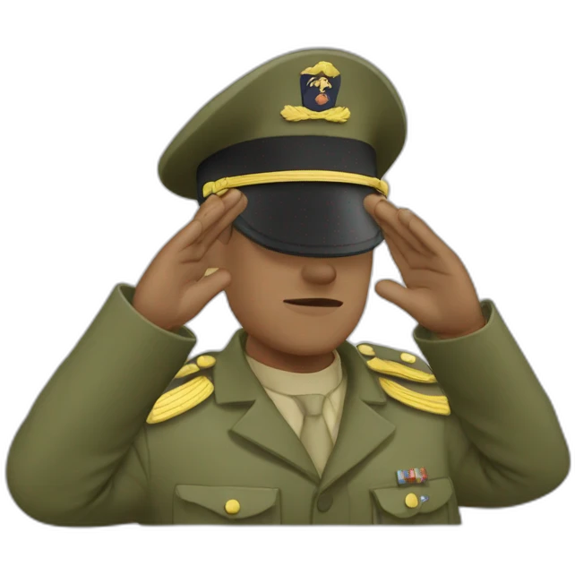 Frech military salute emoji
