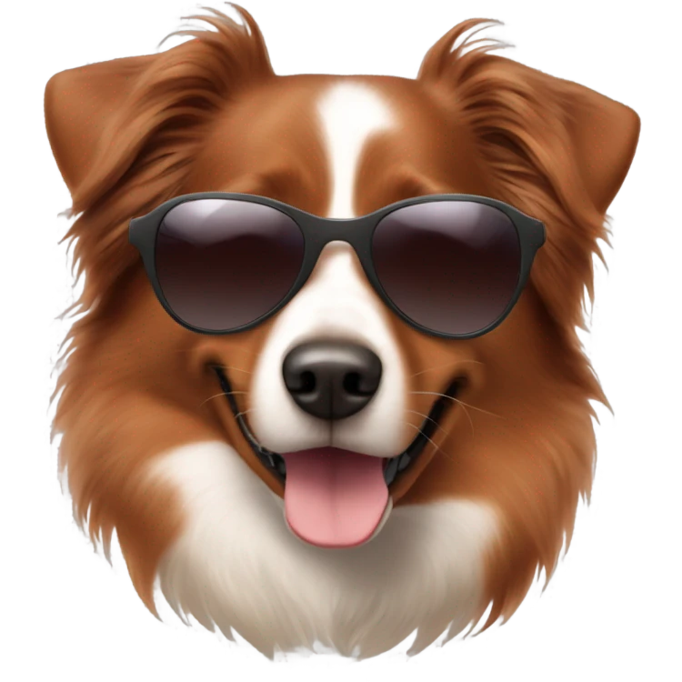 Red aussie with sunglasses emoji