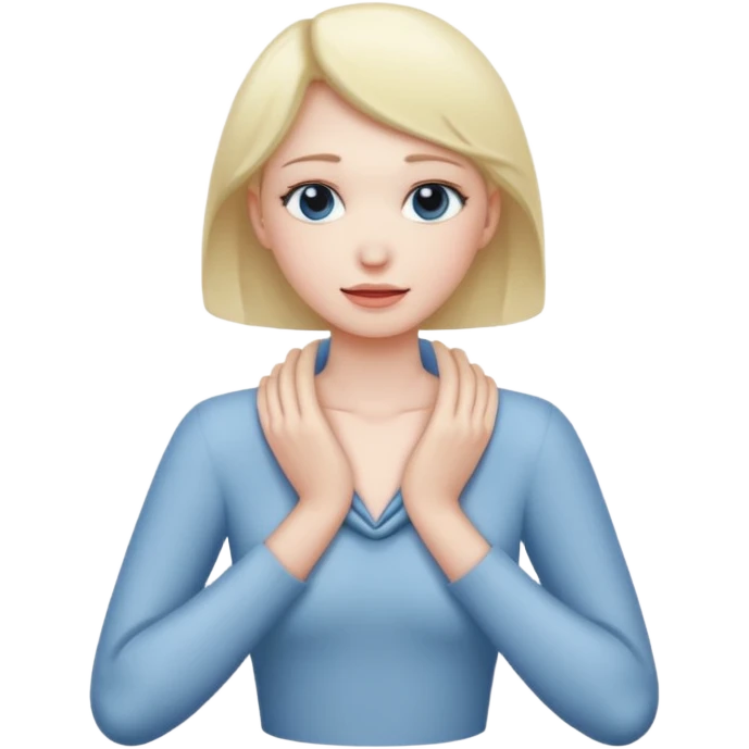Hands around neck  emoji
