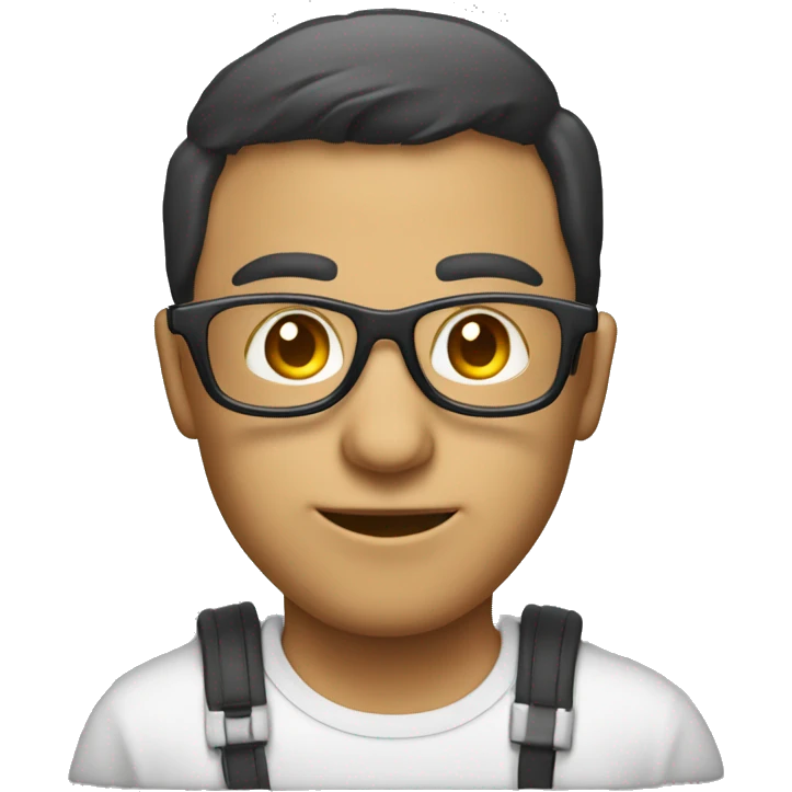 generer emoji jeune cadre avec des lunettes et un ordinateur emoji