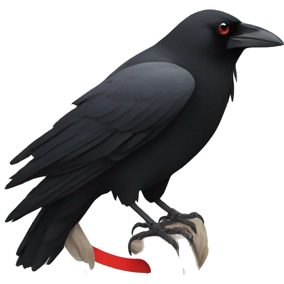 A crow in  a red circle emoji