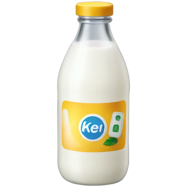 a bottle of kefir drink emoji