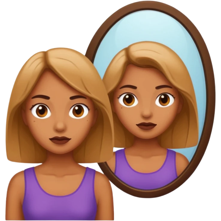 Killer behind woman on mirror emoji