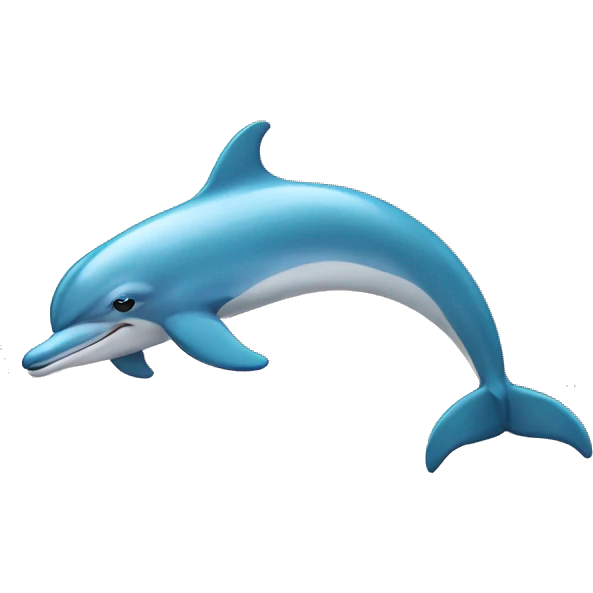 Dolphin with a bow emoji