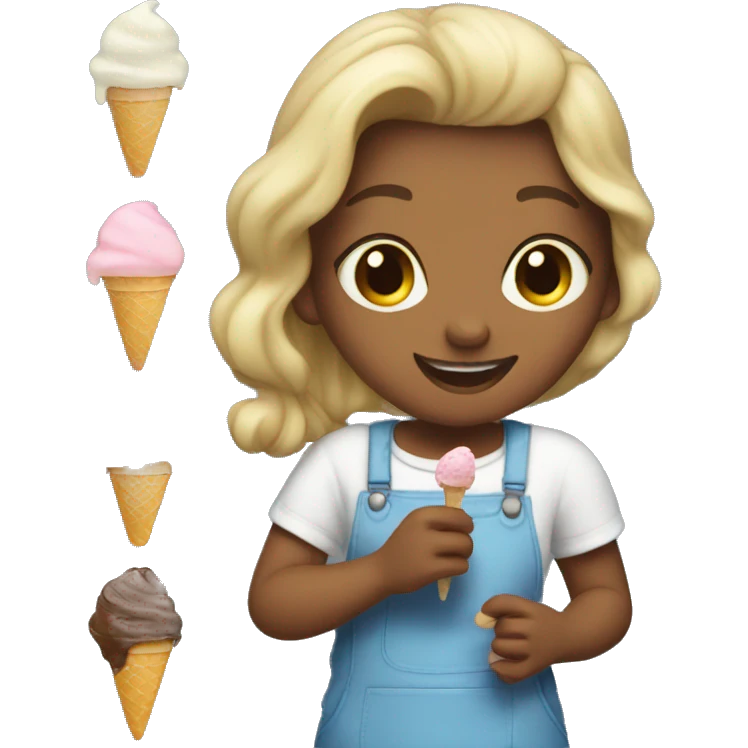 girl scooping ice cream  emoji