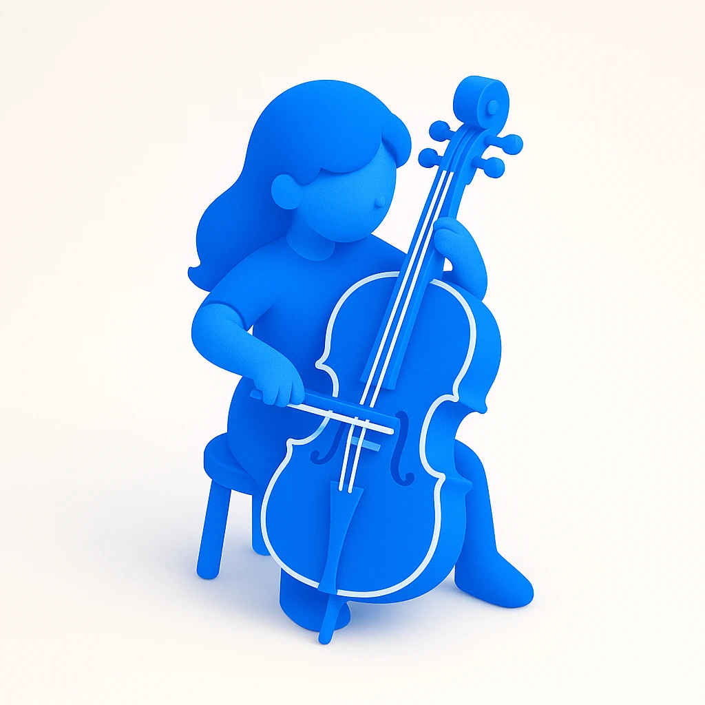 girl playing cello emoji
