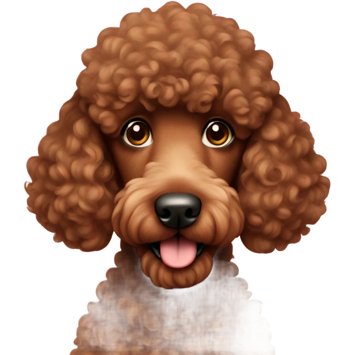 Brown poodle emoji