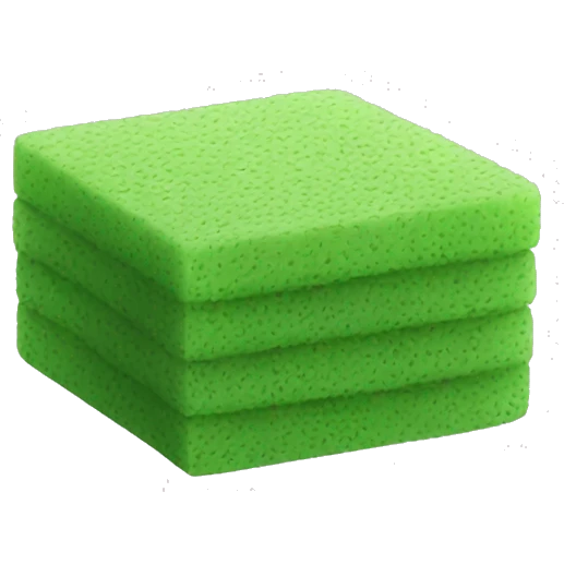 green flat square dish sponge emoji