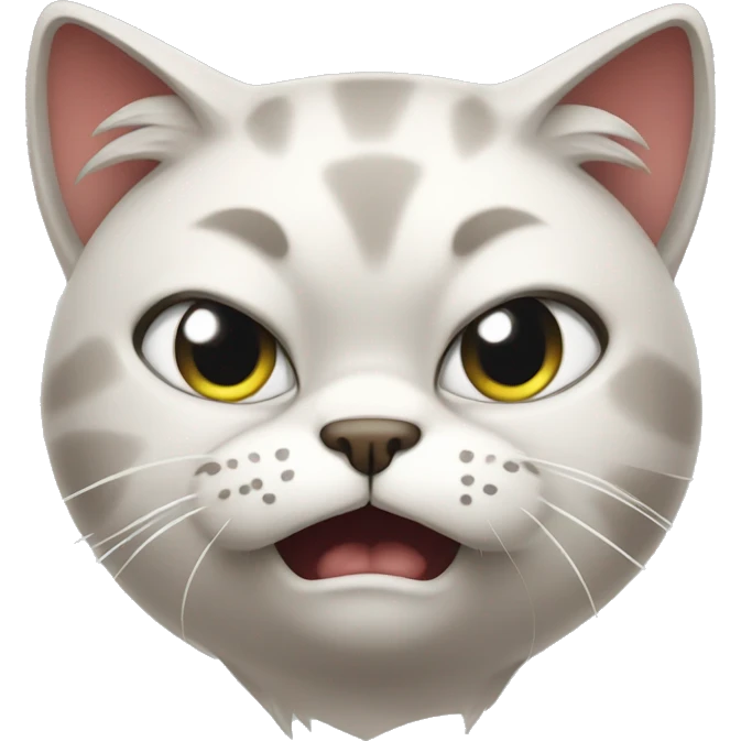 angry cute cat emoji